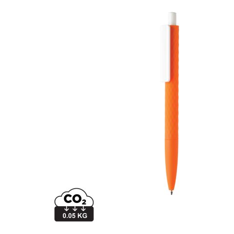 X3-Stift mit Smooth-Touch orange-weiß | ohne Werbeanbringung | Nicht verfügbar | Nicht verfügbar