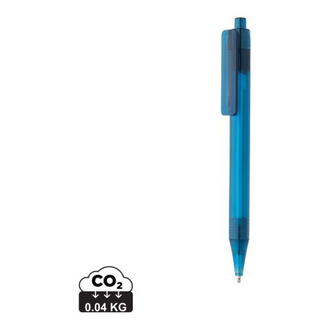 GRS rPET X8 transparenter Stift blau | ohne Werbeanbringung | Nicht verfügbar | Nicht verfügbar