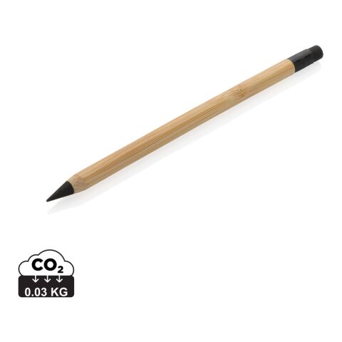 FSC®-Bambus Infinity-Stift mit Radiergummi schwarz | ohne Werbeanbringung | Nicht verfügbar | Nicht verfügbar