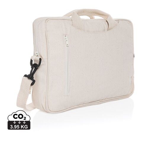 &quot;Laluka AWARE™ 15.4&quot;&quot; Laptop-Tasche aus recycelter Baumwolle weiß | ohne Werbeanbringung | Nicht verfügbar | Nicht verfügbar | Nicht verfügbar
