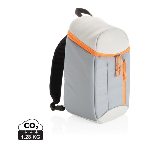 Kühler Rucksack 10L grau-orange | ohne Werbeanbringung | Nicht verfügbar | Nicht verfügbar | Nicht verfügbar