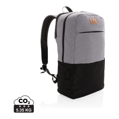 Moderner 15.6&quot; USB &amp; RFID Laptop-Rucksack PVC-frei schwarz | ohne Werbeanbringung | Nicht verfügbar | Nicht verfügbar | Nicht verfügbar