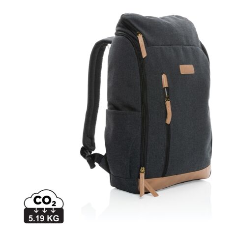 Impact AWARE™ 16 oz. rCanvas 15&quot; Laptop-Rucksack schwarz | ohne Werbeanbringung | Nicht verfügbar | Nicht verfügbar | Nicht verfügbar