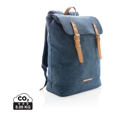 Canvas Laptop-Rucksack, PVC frei blau | ohne Werbeanbringung | Nicht verfügbar | Nicht verfügbar | Nicht verfügbar