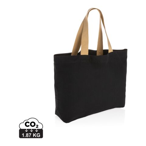 Impact Aware™ 240g/m² große Tasche aus recyceltem Canvas, ungefärbt schwarz | ohne Werbeanbringung | Nicht verfügbar | Nicht verfügbar | Nicht verfügbar