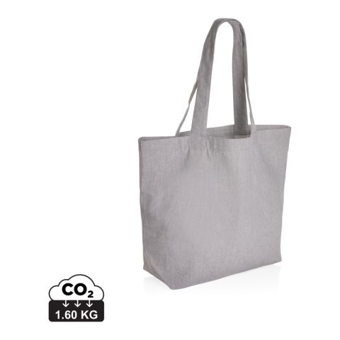 Impact Aware™ 240g/m² rcCanvas Shopper + Tasche, ungefärbt grau | ohne Werbeanbringung | Nicht verfügbar | Nicht verfügbar | Nicht verfügbar