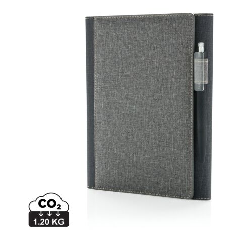 A5 Deluxe-Design Notizbuch-Cover grau | ohne Werbeanbringung | Nicht verfügbar | Nicht verfügbar
