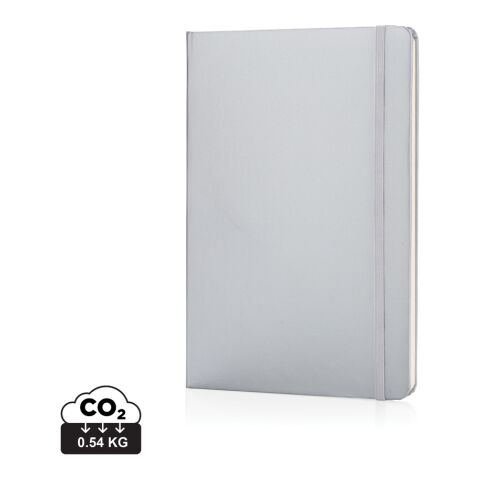Basic Hardcover Notizbuch A5 silber | ohne Werbeanbringung | Nicht verfügbar | Nicht verfügbar