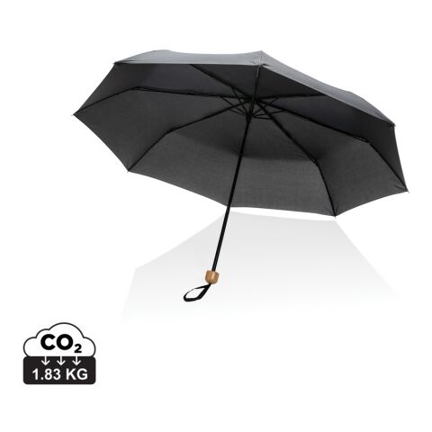 20.5" Impact AWARE™ RPET 190T Pongee Bambus Mini-Schirm