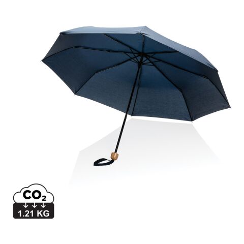 20.5" Impact AWARE™ RPET 190T Pongee Bambus Mini-Schirm