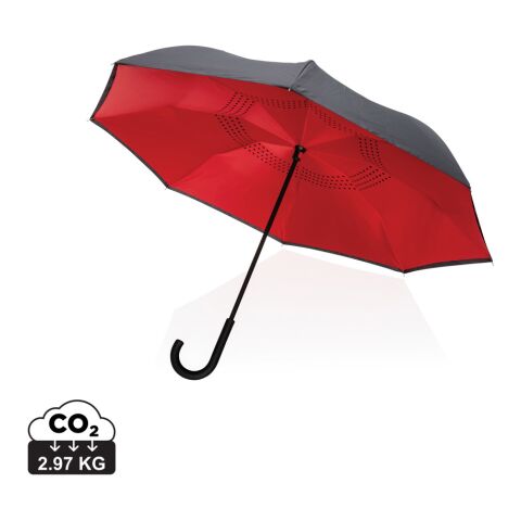 23&quot; Impact AWARE™ RPET 190T umgekehrter Schirm rot | ohne Werbeanbringung | Nicht verfügbar | Nicht verfügbar
