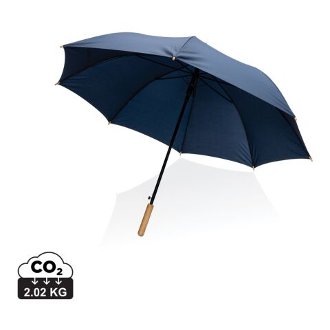 27&quot; Impact AWARE™ RPET 190T Auto-Open Bambus-Schirm navy blau | ohne Werbeanbringung | Nicht verfügbar | Nicht verfügbar