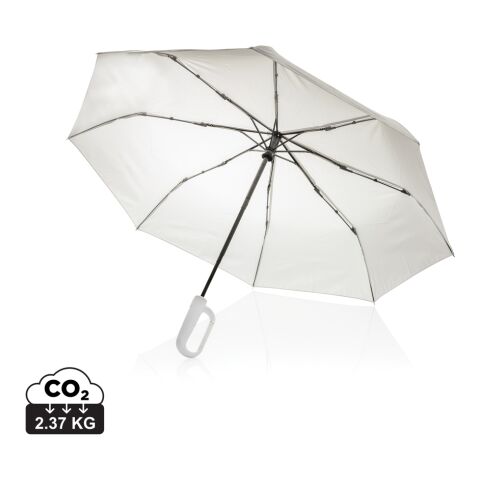 Yara 21“ AWARE™ rPET Regenschirm mit Karabiner grau | ohne Werbeanbringung | Nicht verfügbar | Nicht verfügbar