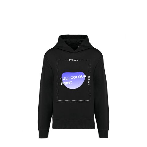 Vegan Unisex Oversized Hoodie schwarz | XS | ohne Werbeanbringung