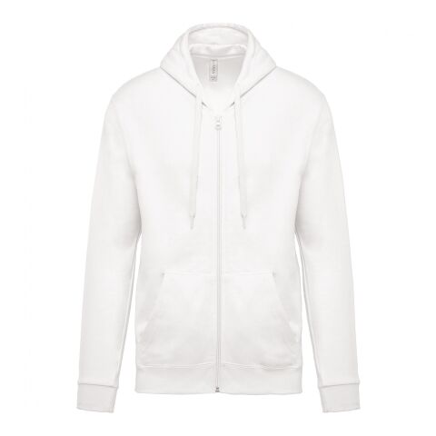 Unisex Zip-Hoodie weiß | S | ohne Werbeanbringung