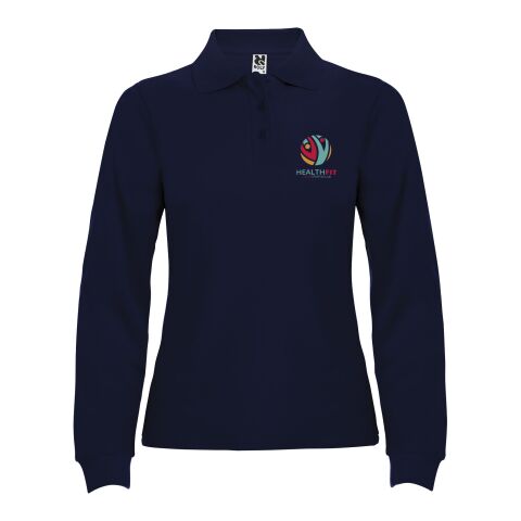 Estrella Langarm Poloshirt für Damen Standard | Navy Blue | XL | ohne Werbeanbringung | Nicht verfügbar | Nicht verfügbar | Nicht verfügbar
