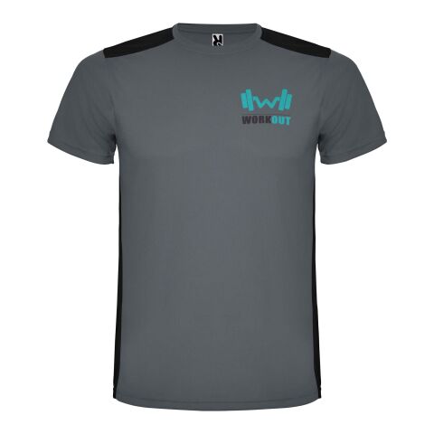 PF Concept Deutschland GmbH 48h Express-Druck Werbeartikel Detroit 130 g/m² T-Shirt Unisex aus recyceltem Material – Ebony-schwarz – S – mit Logo bedruckt