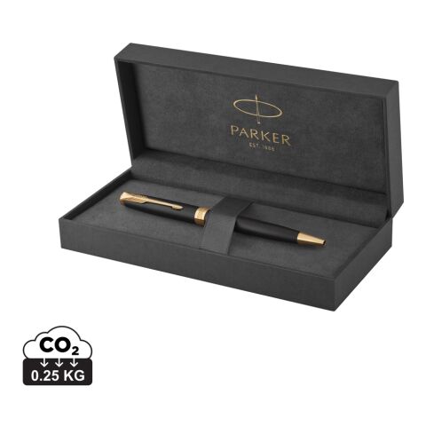 Parker SONNET Stift mattschwarz mit Palladium-Verzierungen gold