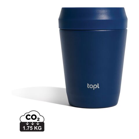 Topl-Trinkbecher aus rec. Stahl mit 360-Grad-Deckel 236ml navy blau | ohne Werbeanbringung | Nicht verfügbar | Nicht verfügbar