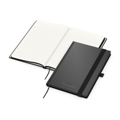 Notizbuch Hardcover Black-Book RECYCLING Ausstattung schwarz A5 Schwarz | DIN A5 | ohne Werbeanbringung | Blindprägung inkl.