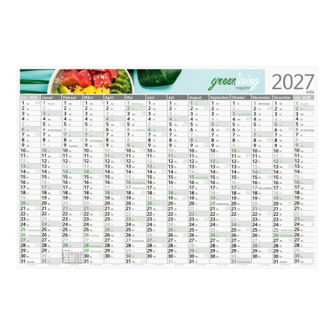 Wandplaner Horizont RECYCLING 980 × 660 mm Dez. Vorjahr – Jan. Folgejahr Weiß | 980 × 660 mm | ohne Werbeanbringung | Blau | Blau