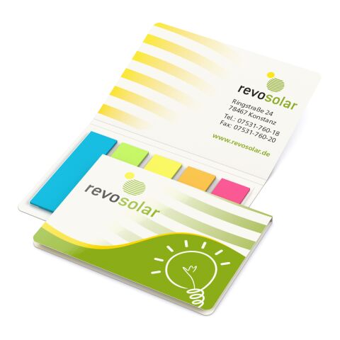 Haftmarker-Set Memo-Card RECYCLING Naturkarton-Umschlag 77 × 54 mm | ohne Werbeanbringung | ohne Werbeanbringung