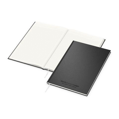 Notizbuch Note-Book RECYCLING Ecken spitz Naturpapier-Hardcover schwarz