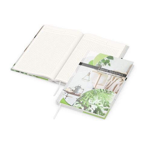 Notizbuch Note-Book RECYCLING Ecken spitz Papier-Hardcover individuell bedruckt DIN A5 | ohne Werbeanbringung | recyceltes Papier matt | Winkelkaro