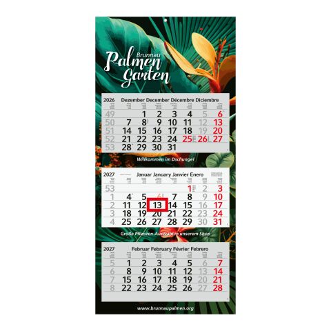 3-Monatskalender Mehrblock Profil 3 RECYCLING Schrift modern