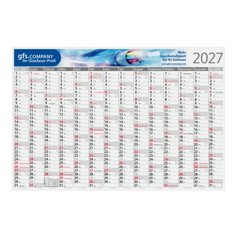 Wandplaner Pure Bambuspapier 980 × 660 mm Dez. Vorjahr – Jan. Folgejahr