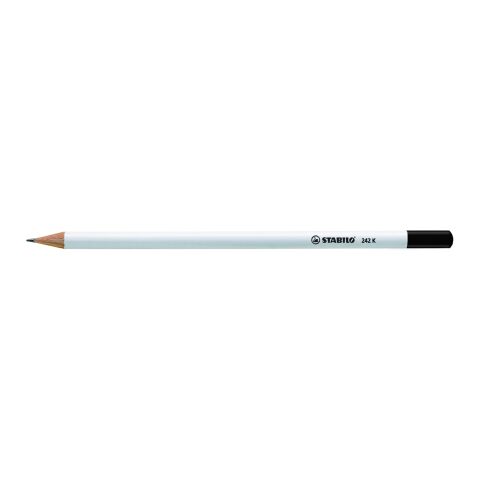STABILO Grafitstift wei√ü mit Tauchkappe weiß | 1-farbiger Siebdruck | Nicht verfügbar | Nicht verfügbar