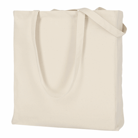 TEXXILLA Canvas-Tasche CLASSIC mit zwei langen Henkeln, Boden- und Seitenfalte beige | ohne Werbeanbringung | ohne Werbeanbringung