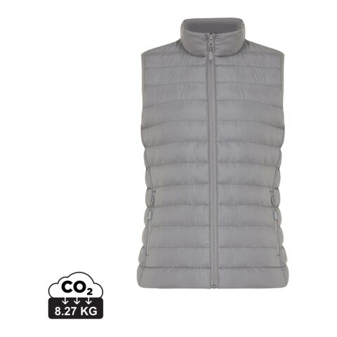 Iqoniq Meru Damen Bodywarmer aus recyceltem Polyester Silbergrau | XS | ohne Werbeanbringung | Nicht verfügbar | Nicht verfügbar | Nicht verfügbar