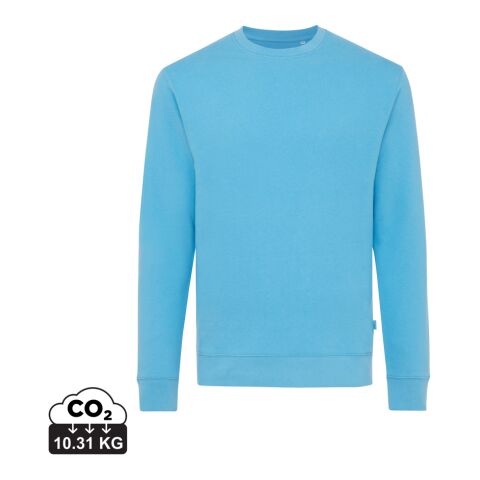 Iqoniq Zion Rundhals-Sweater aus recycelter Baumwolle Ruhiges Blau | M | ohne Werbeanbringung | Nicht verfügbar | Nicht verfügbar | Nicht verfügbar