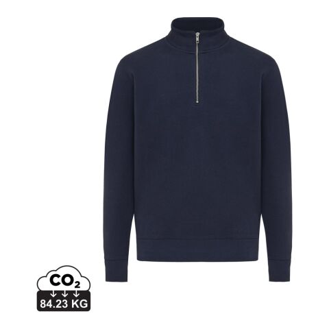 IQONIQ Elgon Quarter-Zip-Sweater aus rec. Baumwolle navy blau | XS | ohne Werbeanbringung | Nicht verfügbar | Nicht verfügbar | Nicht verfügbar