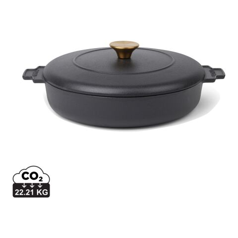 Werbeartikel VINGA Monte Heritage Schmortopf 2,5 L – schwarz – mit Logo bedruckt