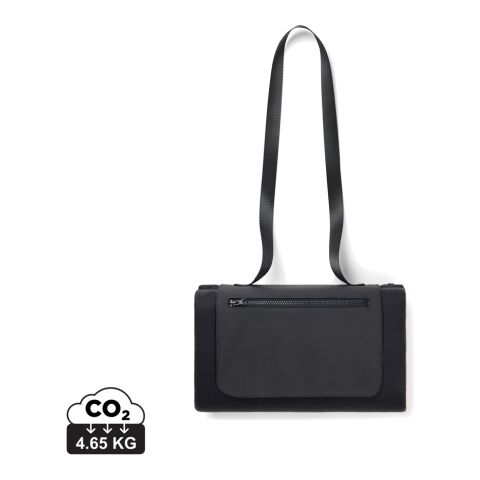 Werbeartikel VINGA Baltimore RCS Picknick-Decke – schwarz – mit Logo bedruckt