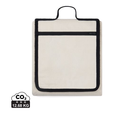 VINGA Volonne AWARE™ Picknickdecke aus recyceltem Canvas off white-schwarz | ohne Werbeanbringung | Nicht verfügbar | Nicht verfügbar | Nicht verfügbar