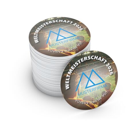 WM-Bierdeckel Motiv Fußball-WM 2026 Ø 100 mm | ohne Werbeanbringung | ohne Werbeanbringung | rund (Ø 100 mm) | Stadionemotion
