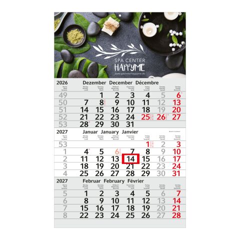 3-Monatskalender Budget 3 EXPRESS Schrift modern
