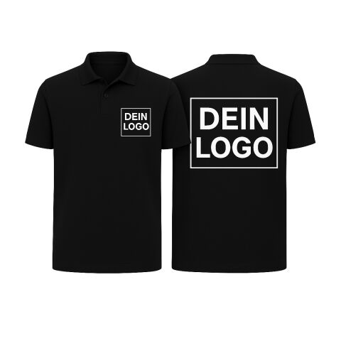 Polo Shirt Basic Tone Schwarz | M | ohne Werbeanbringung | ohne Werbeanbringung | ohne Werbeanbringung | Schwarz | Weiß