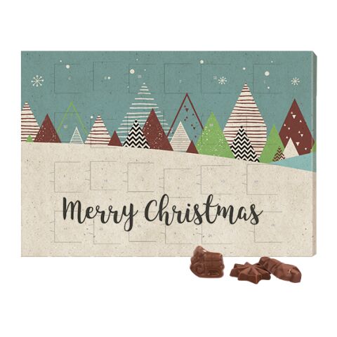 Classic Wand Adventskalender, Graspapier 4c Euroskala | Vollkartonhülle