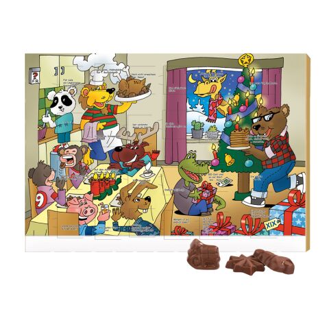 Classic Wand Adventskalender Graspapier 4c Euroskala | Standardmotiv Querformat