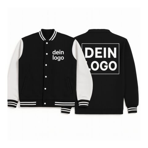 College Jacket Basic Tone Schwarz | L | ohne Werbeanbringung | ohne Werbeanbringung | ohne Werbeanbringung | Schwarz