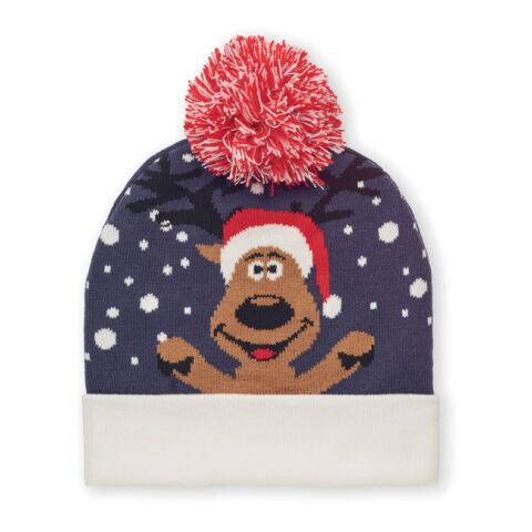 Weihnachtliche Strickmütze blau | ohne Werbeanbringung | Nicht verfügbar | Nicht verfügbar | Nicht verfügbar