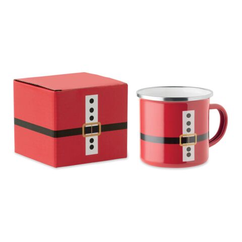 Emaille-Becher 300ml rot