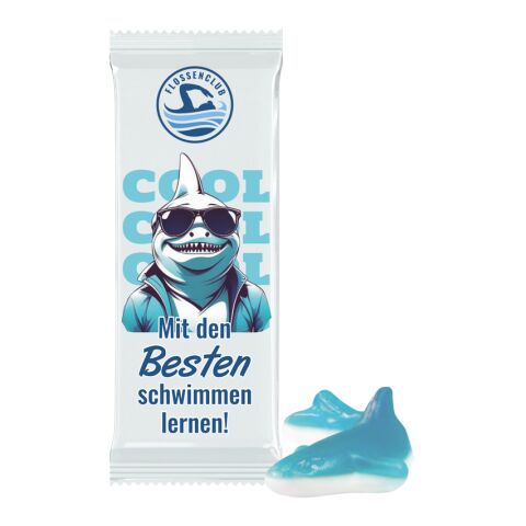 Fruchtgummi 1er Hai weiß | 4c Euroskala - Folie