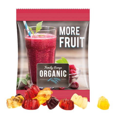 Minitüte 15g, Gummibärchen 30% Fruchtsaft weiß | 4c Euroskala - Folie | Folie