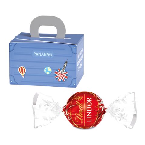 Geschenkbox Mini, Koffer ohne Werbeanbringung | 1 LINDOR Milchkugel