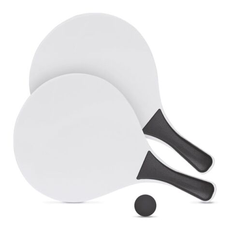 Werbeartikel Beachball Spiel Match – schwarz – mit Logo bedruckt